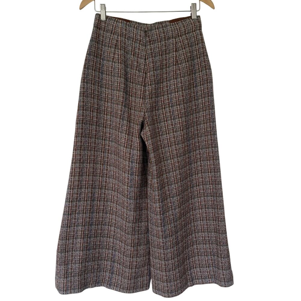 Zimmermann Tweed Culottes Sailor Button Wide Leg Cropped Pants Wool US 6 RRP$865 - Picture 7 of 9